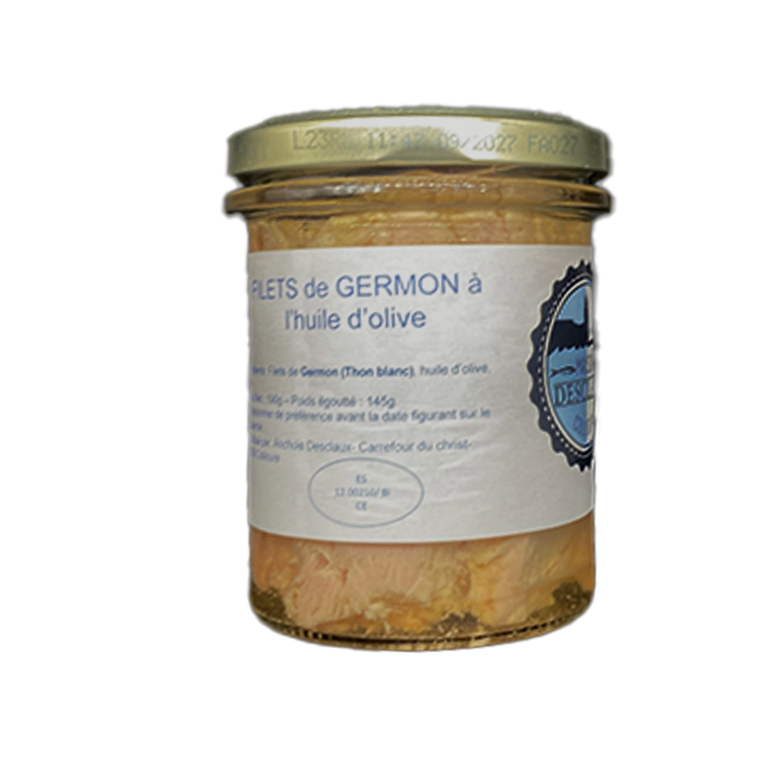 Filets de germon (thon) <br> à l'huile d'olive