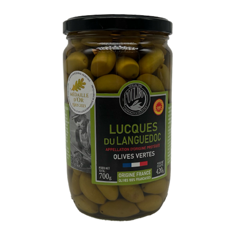 Olives Vertes Lucques Languedoc 700grs