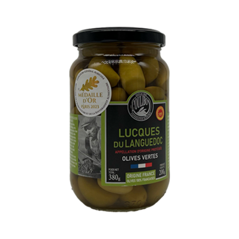 Olives Verte Lucques Languedoc 380 grs